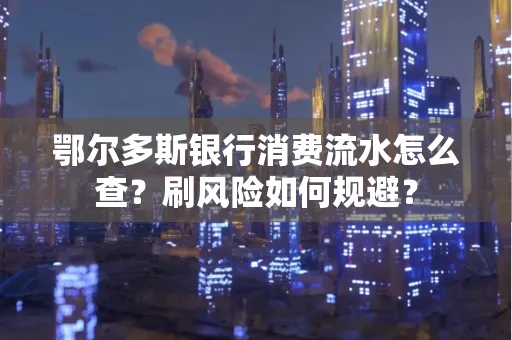 鄂尔多斯银行消费流水怎么查?刷风险如何规避?