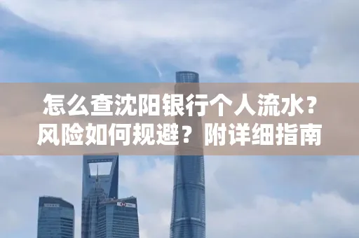 怎么查沈阳银行个人流水?风险如何规避?附详细指南