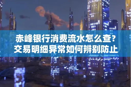 赤峰银行消费流水怎么查?交易明细异常如何辨别防止诈骗