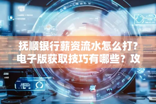 抚顺银行薪资流水怎么打?电子版获取技巧有哪些?攻略速看!