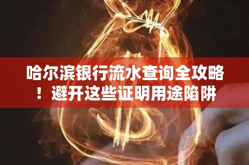 哈尔滨银行流水查询全攻略!避开这些证明用途陷阱