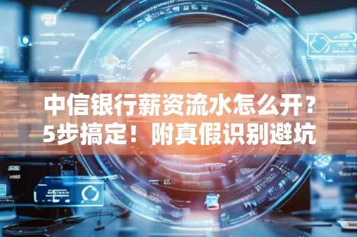 中信银行薪资流水怎么开?5步搞定!附真假识别避坑指南