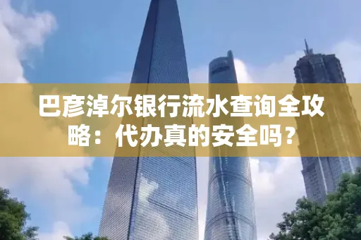 巴彦淖尔银行流水查询全攻略：代办真的安全吗？