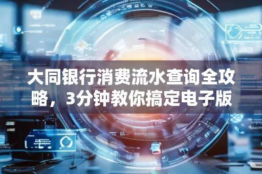 大同银行消费流水查询全攻略,3分钟教你搞定电子版打印