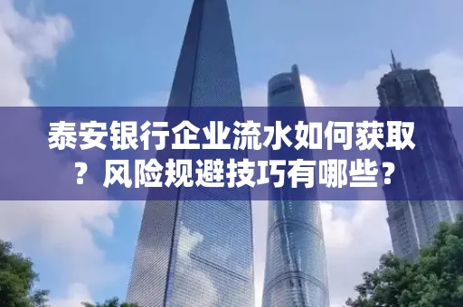 泰安银行企业流水如何获取?风险规避技巧有哪些?