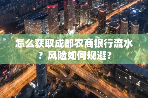 怎么获取成都农商银行流水?风险如何规避?